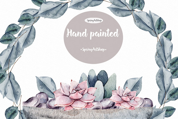 Spring watercolor giacint clipart in Illustrations - product preview 6