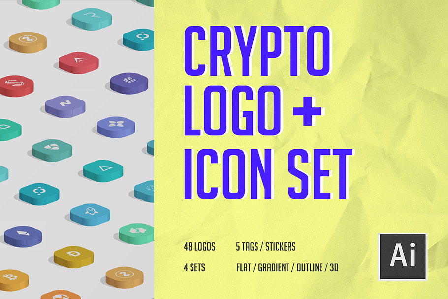 Crypto Logo Icon Set