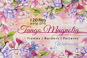 Jango magnolia JPG watercolor set  