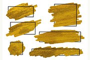 Gold brush stoke with frame