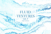 Abstract Blue Fluid Textures Bundle