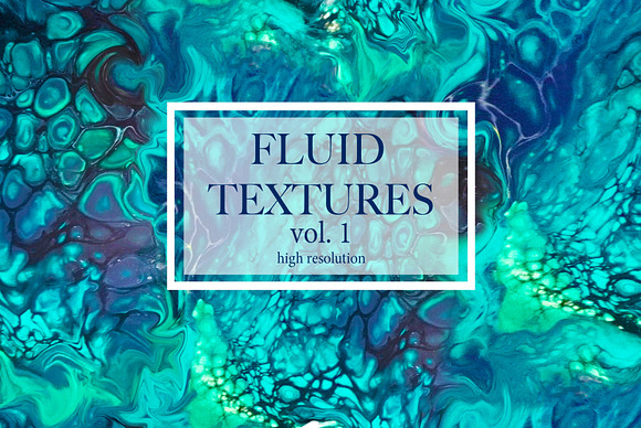 Abstract Blue Fluid Textures Bundle in Textures - product preview 1