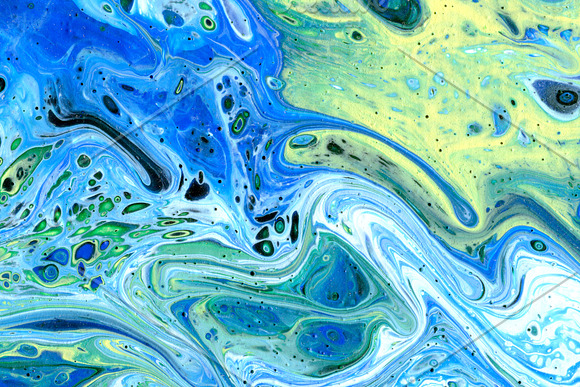 Abstract Blue Fluid Textures Bundle in Textures - product preview 5
