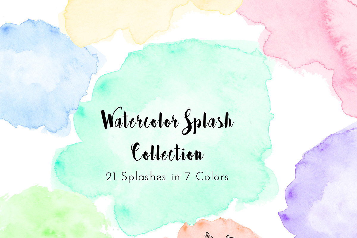 Watercolor Splash Clipart in Illustrations - product preview 8