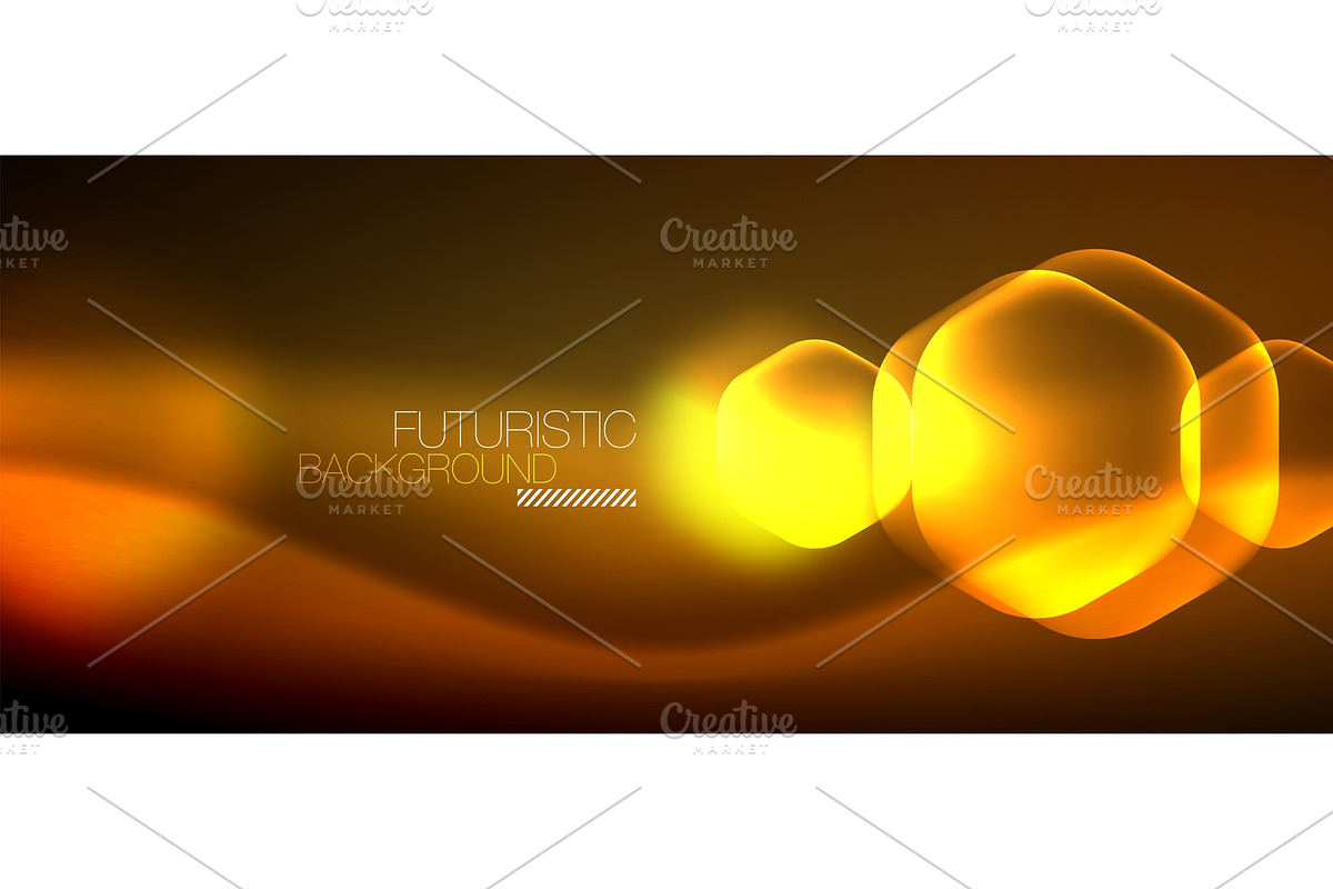 Neon hexagon background in Illustrations - product preview 8