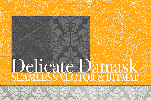 Vector|Bitmap Damask Seamless Tiles