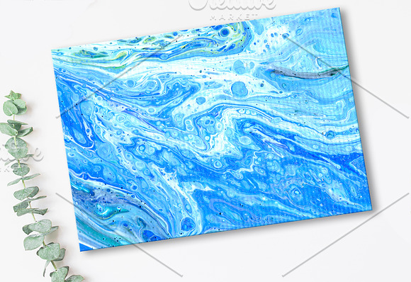Abstract Blue Fluid Textures Bundle in Textures - product preview 11