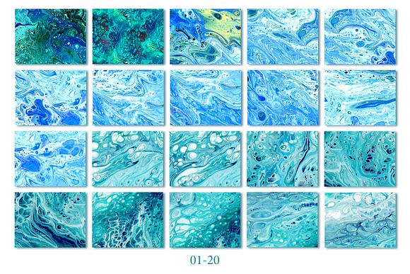 Abstract Blue Fluid Textures Bundle in Textures - product preview 12