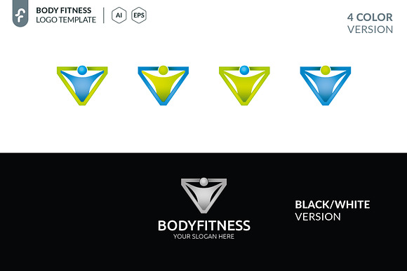 Body Fitness Logo in Logo Templates - product preview 3