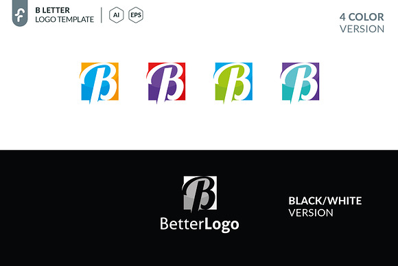 B Letter Logo in Logo Templates - product preview 3
