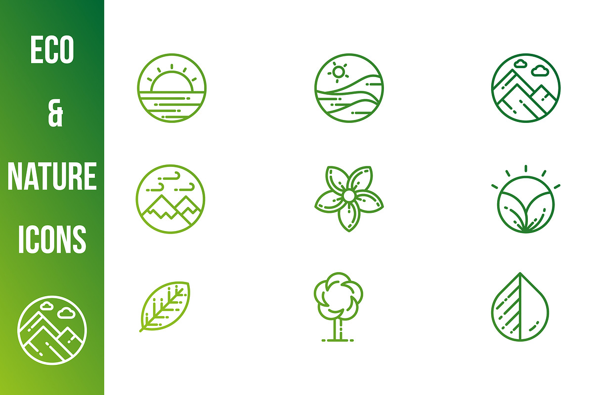 Nature and Eco Icons in Graphics - product preview 8
