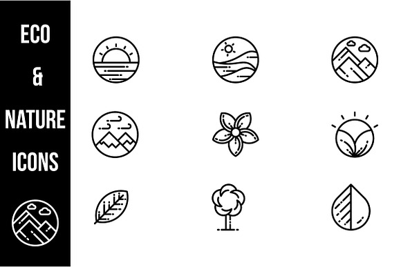 Nature and Eco Icons in Graphics - product preview 2
