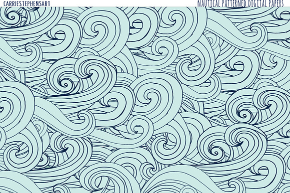 Nautical Pattern Digital Paper in Patterns - product preview 3