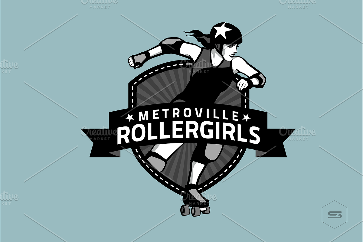 Roller Derby Team Logo in Logo Templates - product preview 8