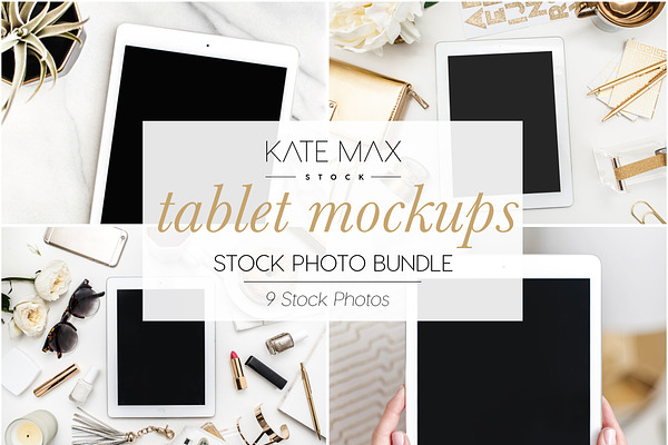 Tablet Mockups Stock Photo Bundle 