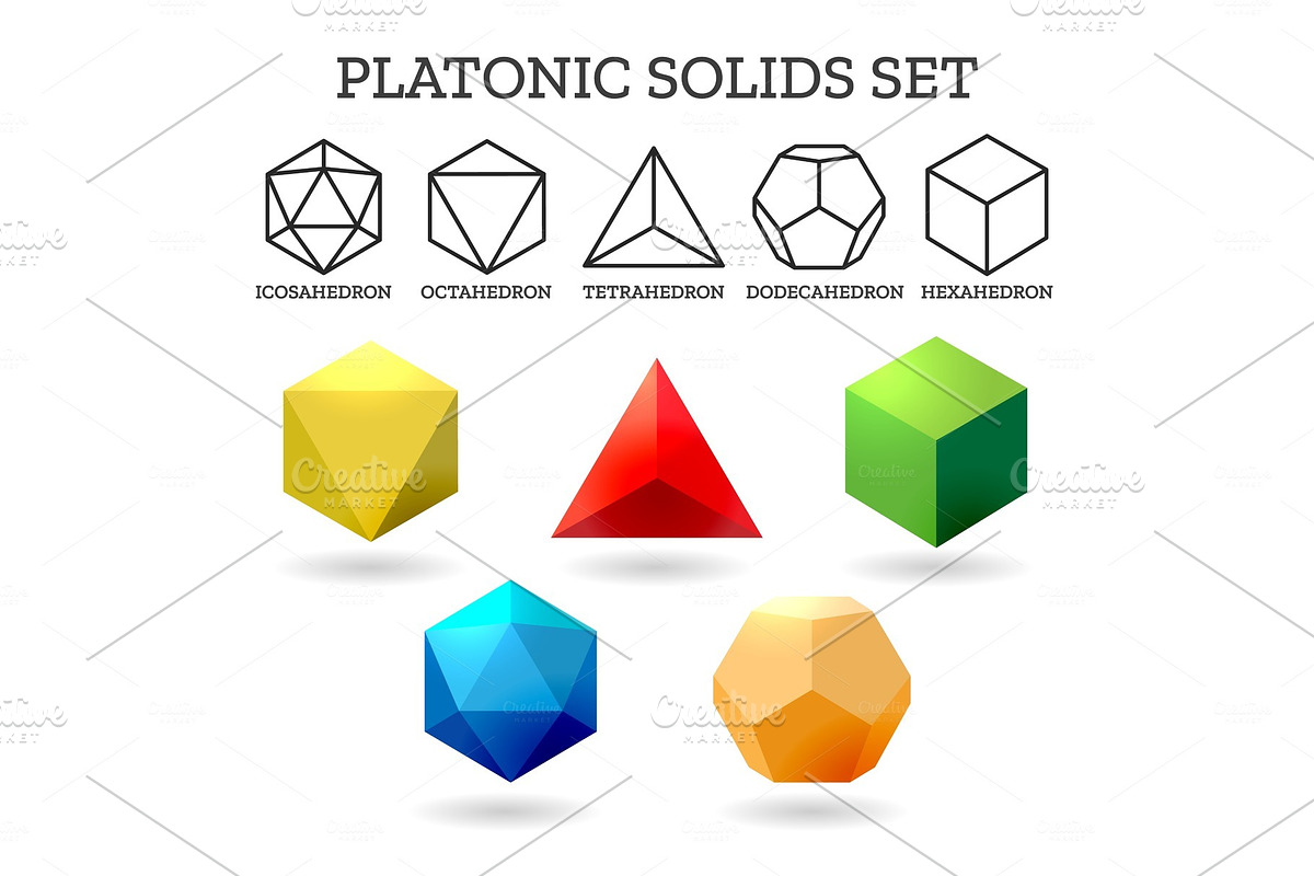 Platonic 3d shapes in Objects - product preview 8