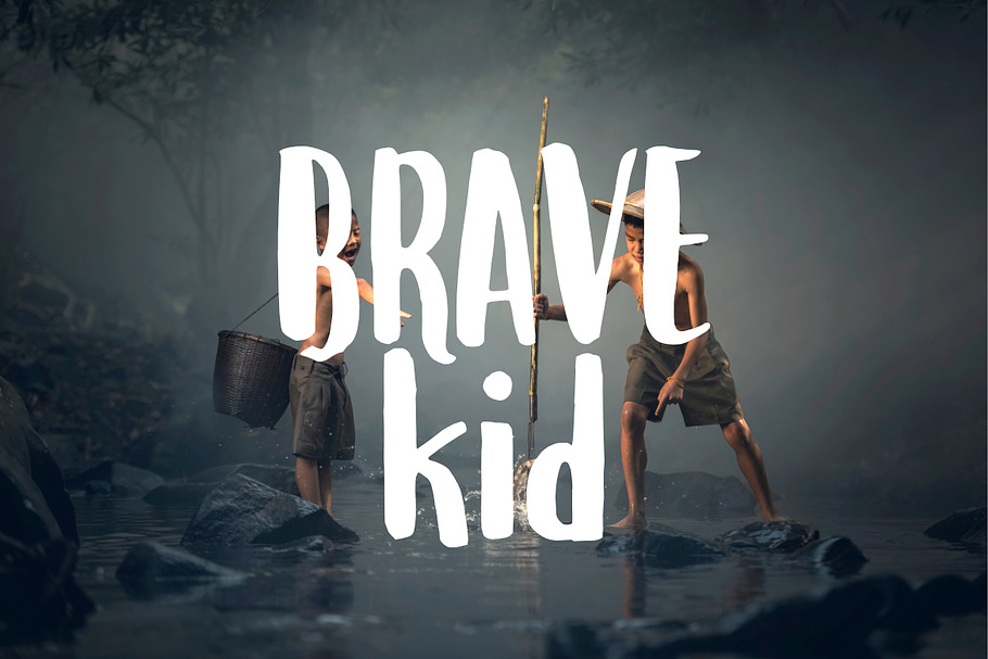 Brave kid in Display Fonts - product preview 8
