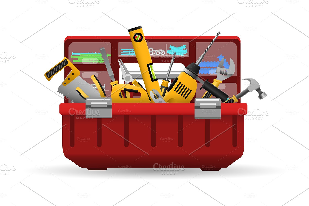 Instrument toolbox with tools kit in Objects - product preview 8