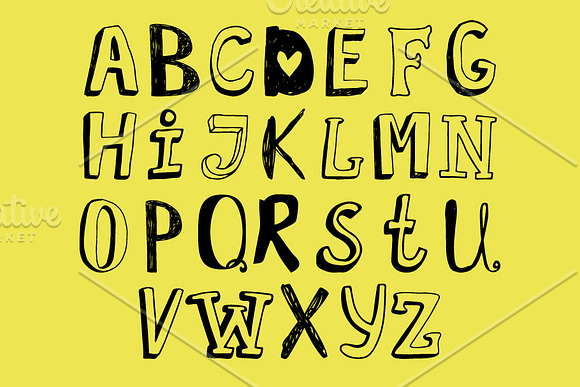 Hand drawn Alphabet in Objects - product preview 2