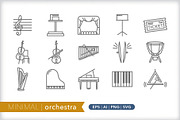 Minimal orchestra icons