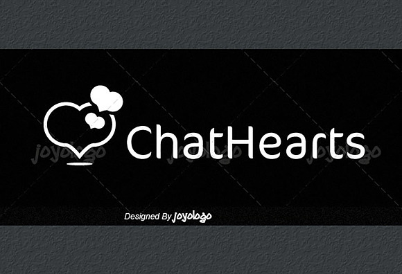Talk Bubbles Hearts Social Chat Logo in Logo Templates - product preview 2