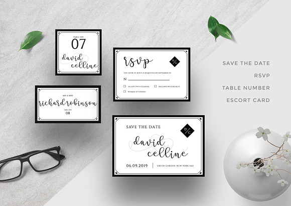 Modern Wedding Invitation in Wedding Templates - product preview 3
