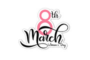 8 March. Women's Day Card