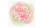 Happy Women's Day Pink Card