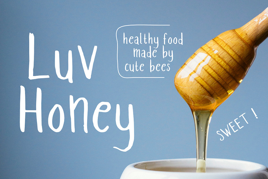 Luv Honey in Sans-Serif Fonts - product preview 8