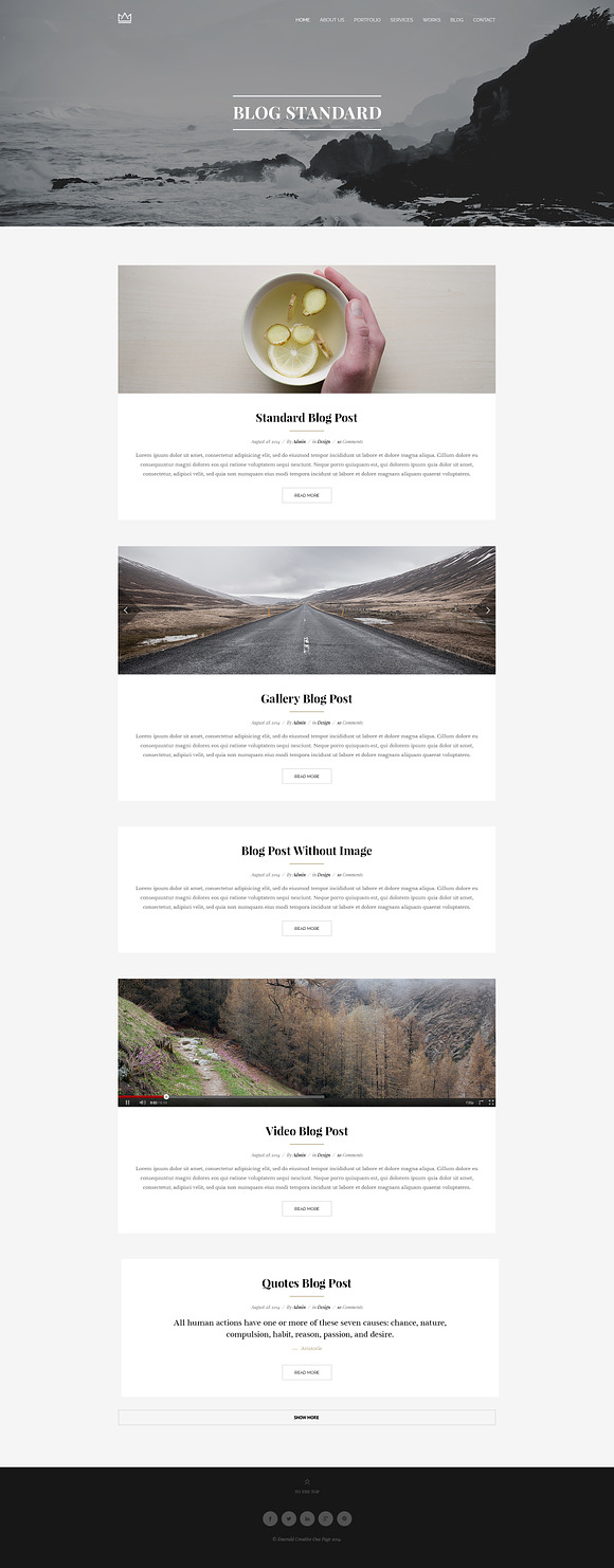 Emerald - Creative Minimal Onepage in Landing Page Templates - product preview 1