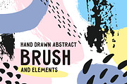 Abstract brushes, elements, card