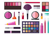 Make Up Collection Poster Vector Illustration