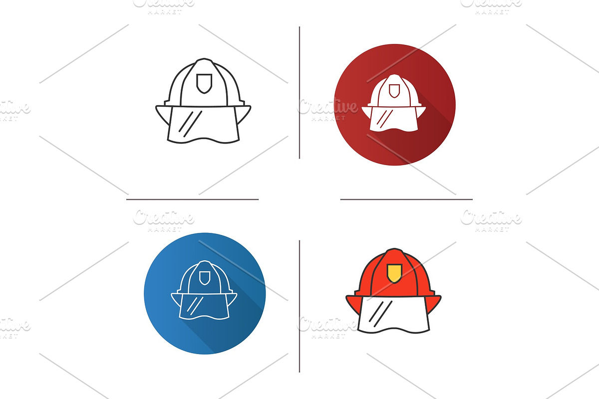 Firefighter helmet icon in Graphics - product preview 8