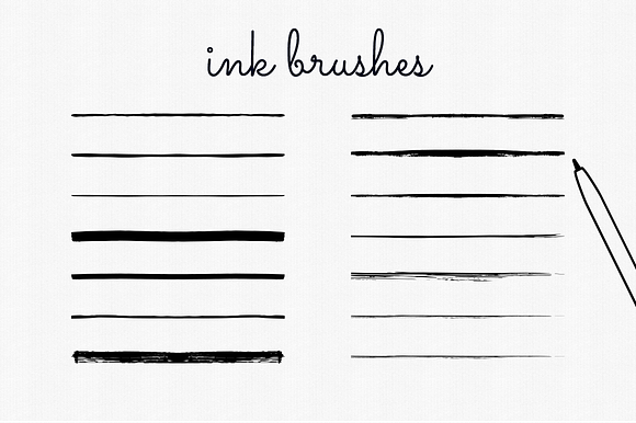 Handdrawn Ink Brushes Photoshop in Add-Ons - product preview 1