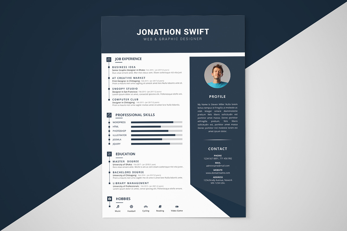 CV/Resume Template (3 Pages) in Resume Templates - product preview 8