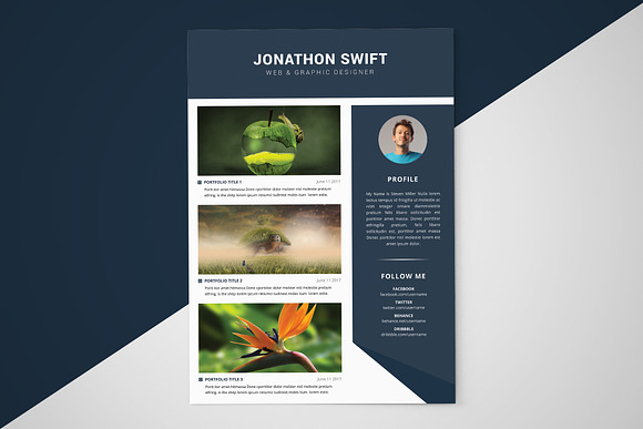 CV/Resume Template (3 Pages) in Resume Templates - product preview 2