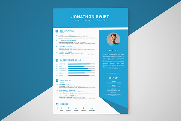 CV/Resume Template (3 Pages) in Resume Templates - product preview 4