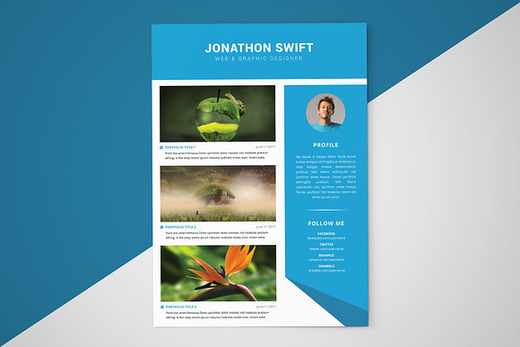 CV/Resume Template (3 Pages) in Resume Templates - product preview 6