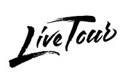 Live Tour logo. Real brush texture