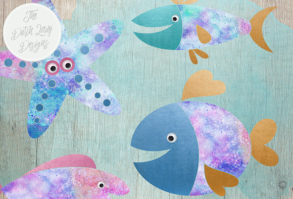 Fish & Sealife Clipart Set in Illustrations - product preview 4