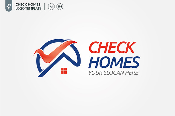 Check Homes Logo in Logo Templates - product preview 1