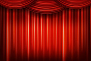 3 Red theater curtains