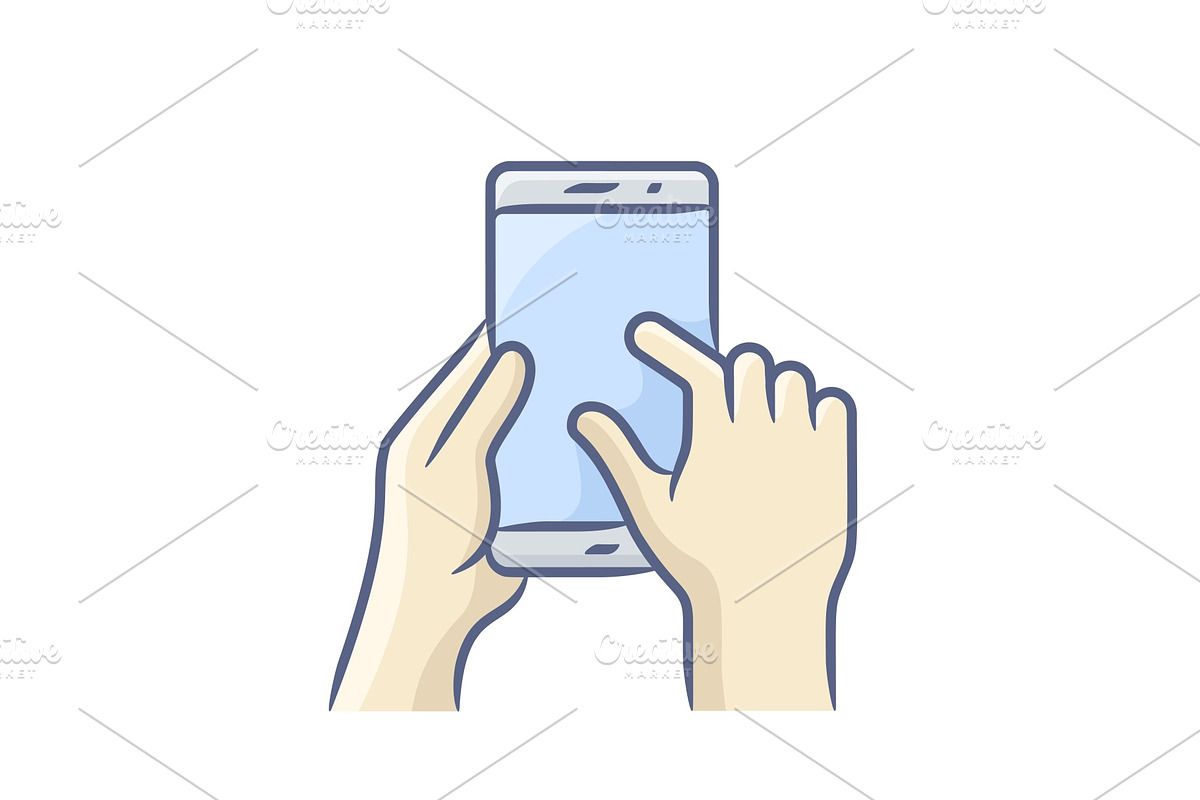 Smartphone gesture icon in Illustrations - product preview 8