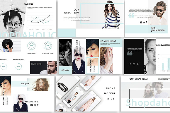 Shopdaholic Creative Template in Google Slides Templates - product preview 3