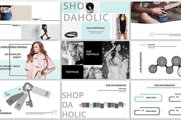 Shopdaholic Creative Template in Google Slides Templates - product preview 6