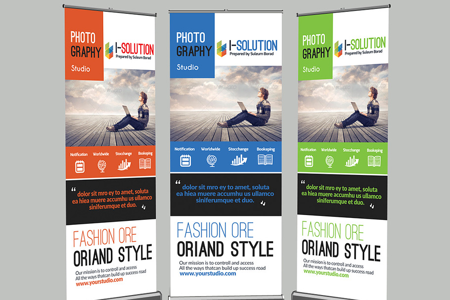 Business Roll Up Banner in Presentation Templates - product preview 8