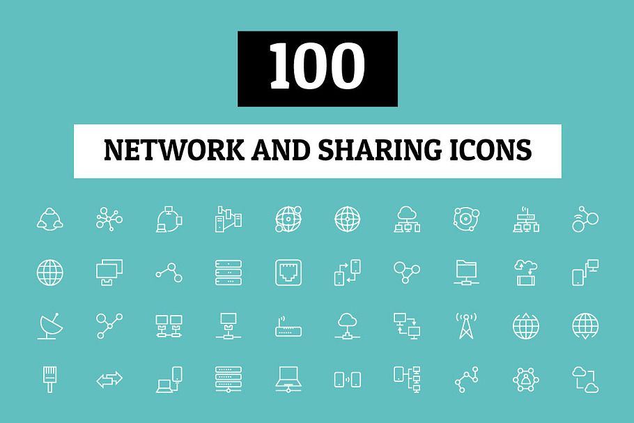 100 Network and Sharing Icons