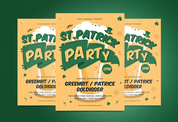 St.Patrick's Party Flyer in Flyer Templates - product preview 1