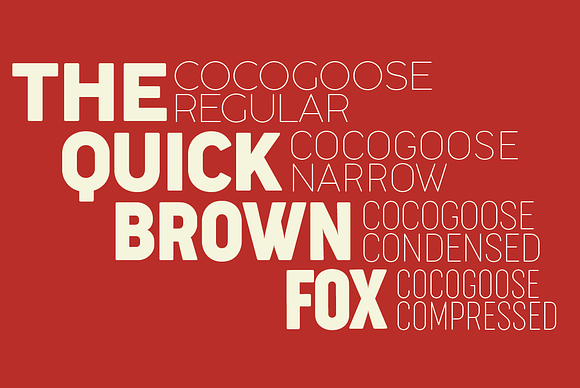 Cocogoose Narrows - 35 Fonts in Sans-Serif Fonts - product preview 7