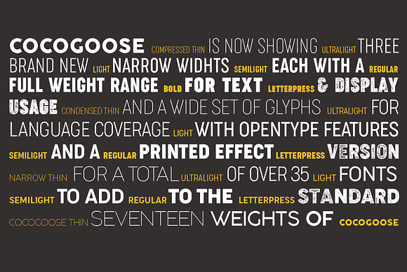 Cocogoose Narrows - 35 Fonts in Sans-Serif Fonts - product preview 8